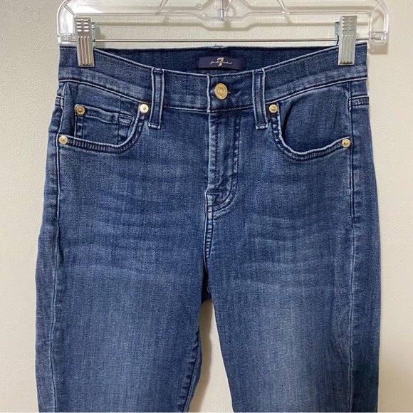 7 for All Mankind Gwenevere Ankle Jeans Raw Hem size 26 - Picture 5 of 8